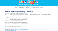 Desktop Screenshot of littlegigglesnursery.co.uk